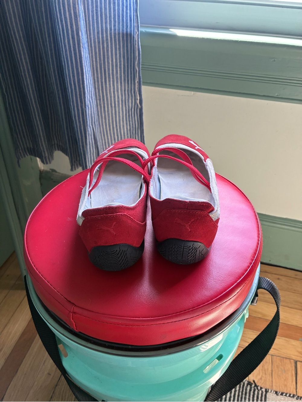 PUMA Red and White Speedcat Ballet Flat size 9 - Picture 4 of 8